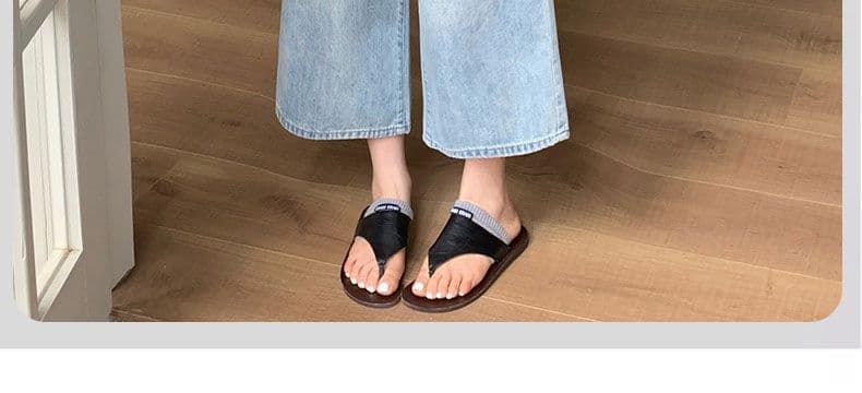 데님 와이드 레깅스 바지 하늘색 하이웨이스트 느긋한 바람 9부 바지 상세 이미지 2
