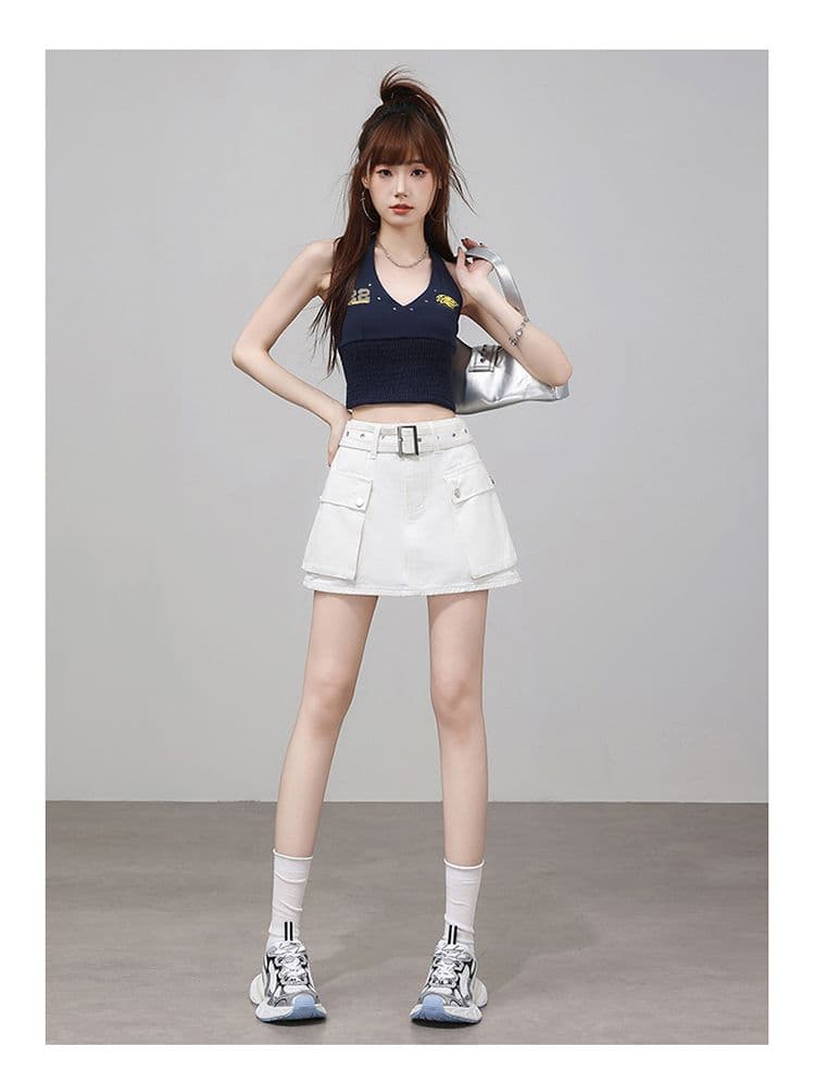 데님 짧은 바지 여성 여름 2026 년 새로운 얇은 스타일 패션 핫걸 슬림해 보이는 루즈핏 하이웨이스트 스트레이트 워크웨어 바지 상세 이미지 18