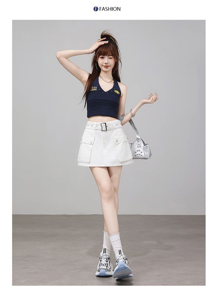 데님 짧은 바지 여성 여름 2026 년 새로운 얇은 스타일 패션 핫걸 슬림해 보이는 루즈핏 하이웨이스트 스트레이트 워크웨어 바지 상세 이미지 19