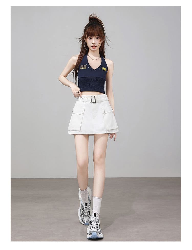 데님 짧은 바지 여성 여름 2026 년 새로운 얇은 스타일 패션 핫걸 슬림해 보이는 루즈핏 하이웨이스트 스트레이트 워크웨어 바지 상세 이미지 21