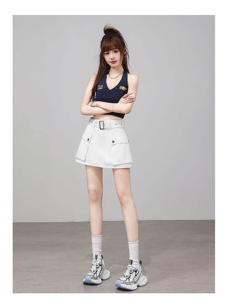 데님 짧은 바지 여성 여름 2026 년 새로운 얇은 스타일 패션 핫걸 슬림해 보이는 루즈핏 하이웨이스트 스트레이트 워크웨어 바지 상세 이미지 23