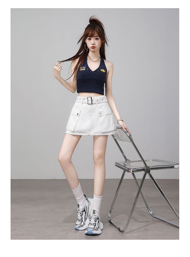 데님 짧은 바지 여성 여름 2026 년 새로운 얇은 스타일 패션 핫걸 슬림해 보이는 루즈핏 하이웨이스트 스트레이트 워크웨어 바지 상세 이미지 28