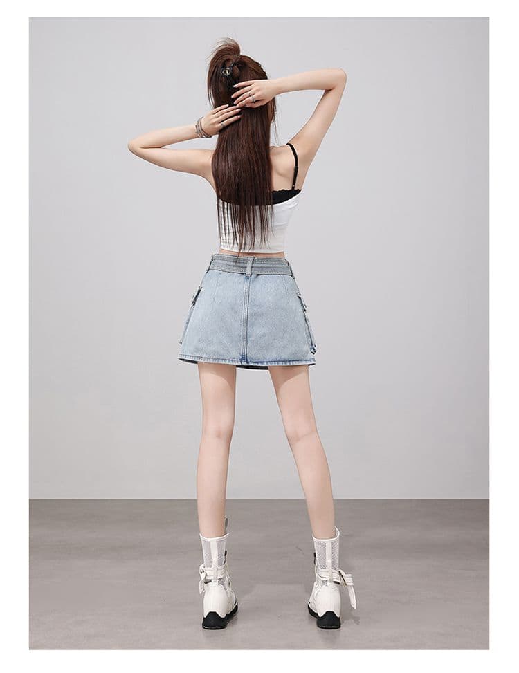 데님 짧은 바지 여성 여름 2026 년 새로운 얇은 스타일 패션 핫걸 슬림해 보이는 루즈핏 하이웨이스트 스트레이트 워크웨어 바지 상세 이미지 32