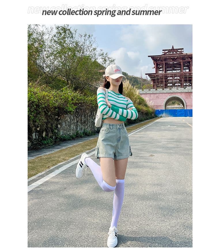 새로운 볼륨 측면 데님 반바지 여성 여름 새로운 캐주얼 연령 감소 핫 바지 하이웨이스트 슬림해 보이는 넓은 다리가 짧다. 바지 상세 이미지 23
