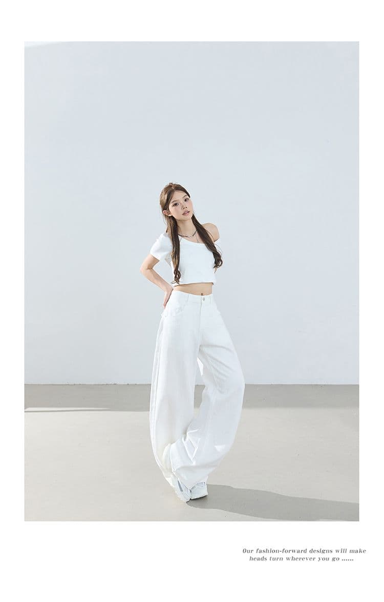 아메리칸 레트로 루즈핏 와이드 레그 팬츠 이후 부서 버클 디자인 수 있습니다. 조정 모통이 칼 바지 다용도 청바지 여성 새로운 상세 이미지 10