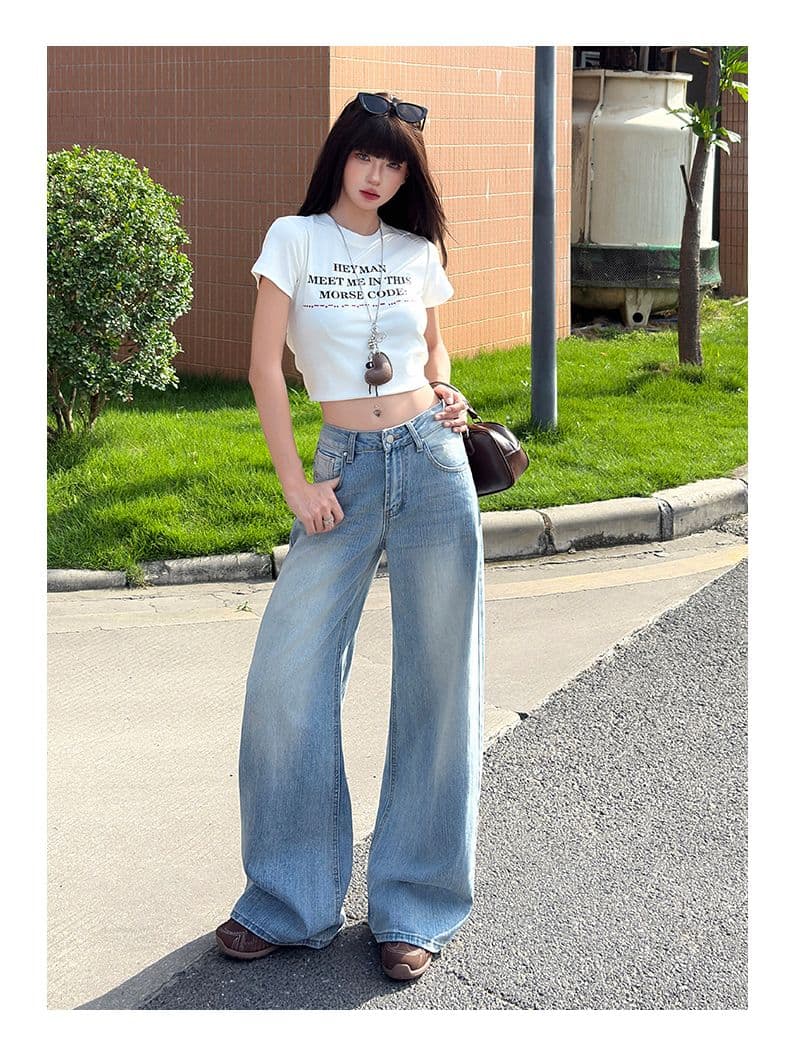 아메리칸 핫걸 모통이 칼 바지 대나무 마디 질감 무거운 작업 워시 물 슬림해 보이는 다용도 패션 캐주얼 청바지 여성 상세 이미지 7