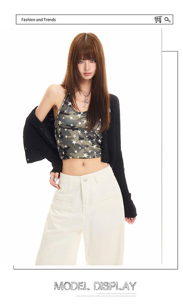 화이트 넓은 다리 하이웨이스트 아메리칸 높음 거리 루즈핏 도루 센스 이전 주머니 디자인 센스 다용도 바닥 청소 바지 상세 이미지 9