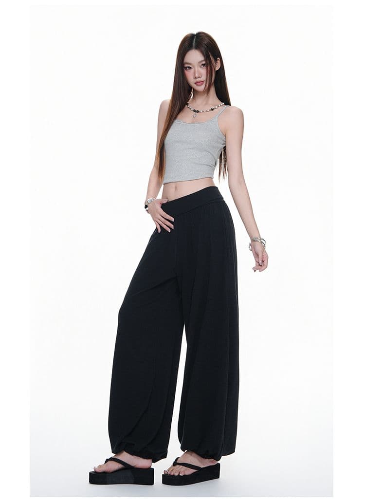 무료 호흡 바지 요가 가면 뒤집다 측면 디자인 부드러운 다시 우는 소리 다시 부담하지 마세요. 도루 도루 랜턴 니트 바지 상세 이미지 12