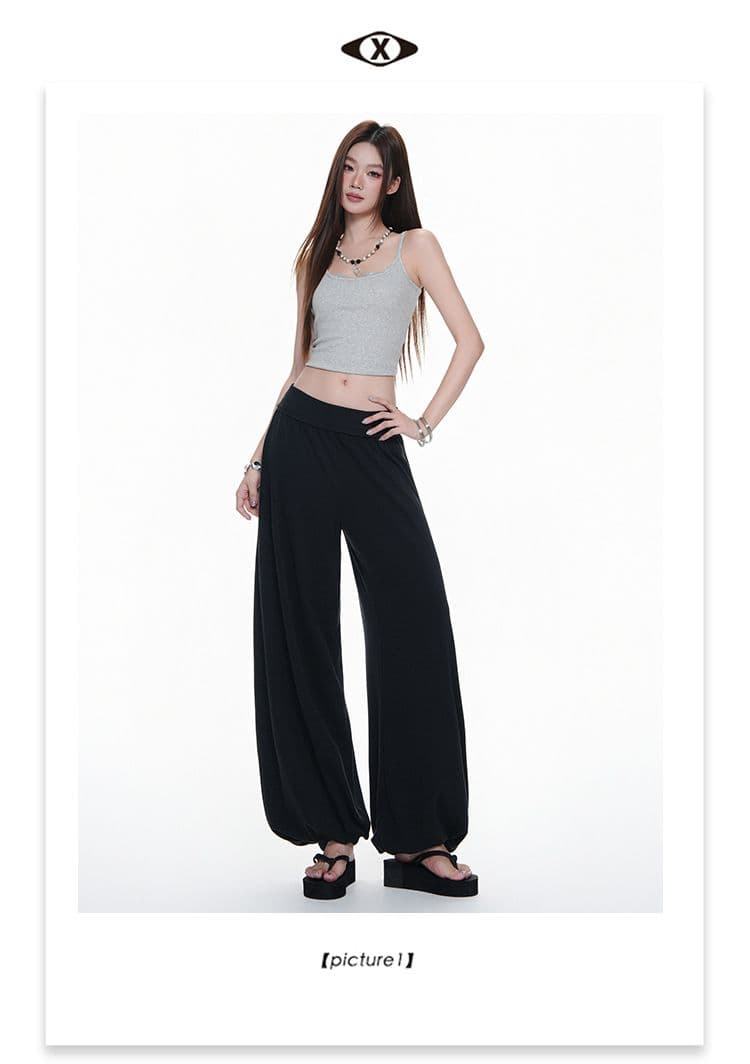 무료 호흡 바지 요가 가면 뒤집다 측면 디자인 부드러운 다시 우는 소리 다시 부담하지 마세요. 도루 도루 랜턴 니트 바지 상세 이미지 13