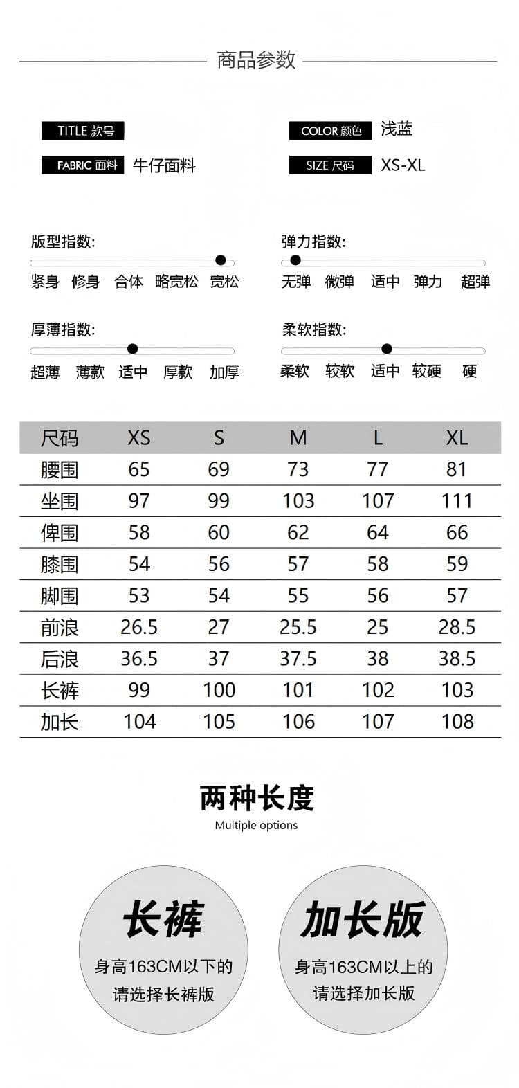 워싱 하늘색 아메리칸 레트로 넓은 다리 청바지 여성 루즈핏 슬림해 보이는 모통이 칼 스트레이트 바닥 청소 바지 상세 이미지 3