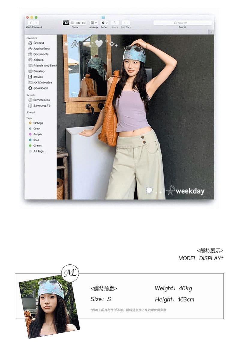 아메리칸 레트로 더블 버클 허리 머리 표지 넓적 다리 캐주얼 루즈핏 넓은 다리 청바지 여성 상세 이미지 6