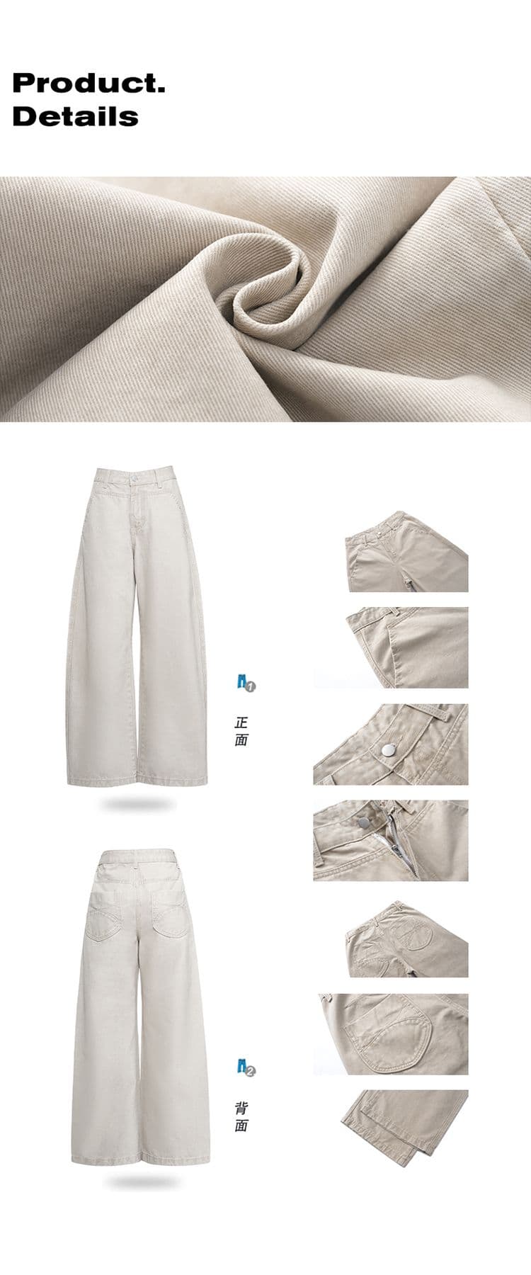 아메리칸 레트로 cleanfit 자수 디자인 센스 느슨함 센스 남자 여자 조수 브랜드 모통이 칼 루즈핏 넓은 다리 청바지 상세 이미지 4