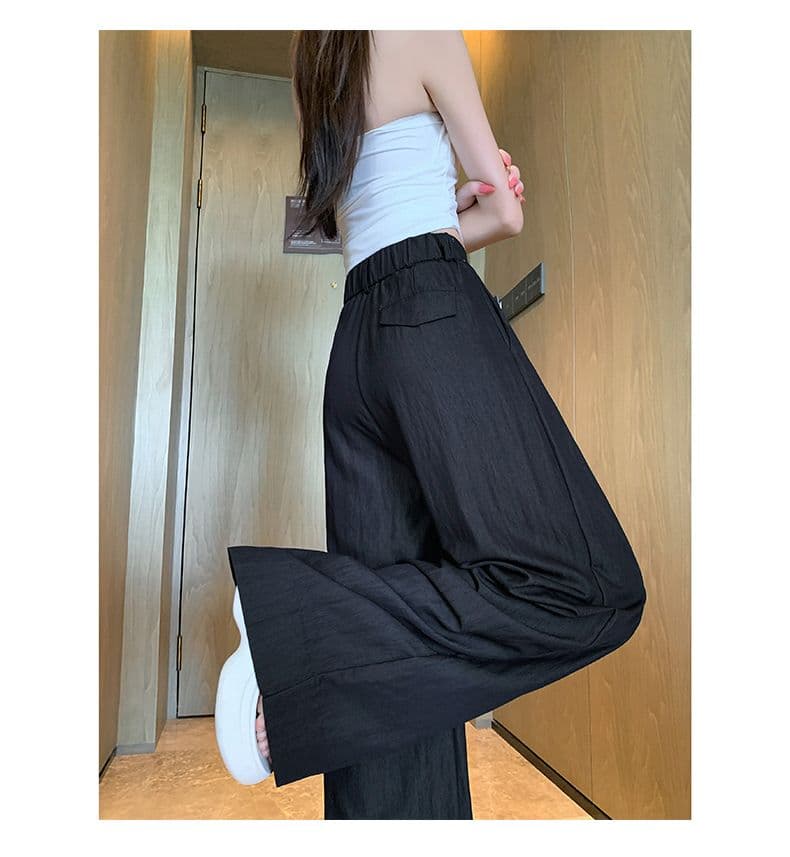 오래된 돈 바람 레트로 얼음 실크 면 린넨 도루 센스 바닥 청소 바지 여성 새로운 루즈핏 캐주얼 와이드 레그 팬츠 상세 이미지 34