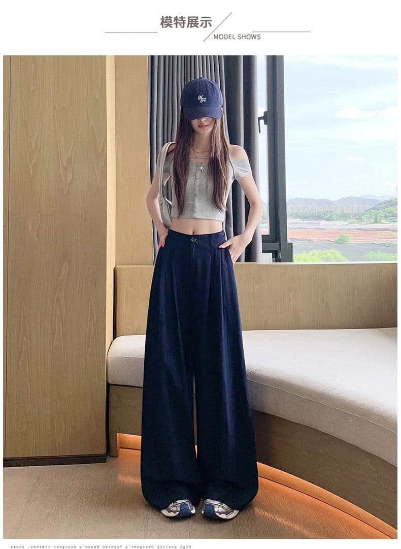 오래된 돈 바람 레트로 얼음 실크 면 린넨 도루 센스 바닥 청소 바지 여성 새로운 루즈핏 캐주얼 와이드 레그 팬츠 상세 이미지 38