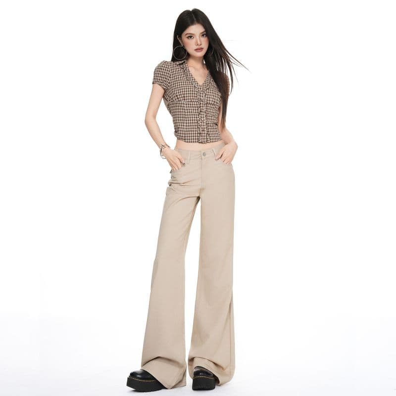 슈퍼 훌륭함 비율 가면 도루 도루 바지 작은 대중 고급 센스 미니멀리즘 바람 청바지 여성 모래 언덕 색상 얇은 스타일 이미지 5