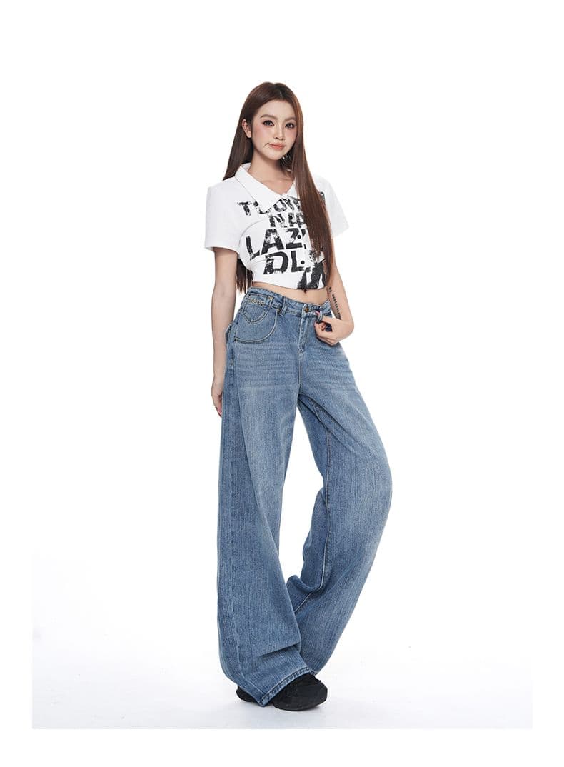아메리칸 레트로 파리 버클 디자인 대나무 마디 곡물 청바지 여성 여름 새로운 루즈핏 슬림해 보이는 다용도 스트레이트 긴 바지 상세 이미지 11