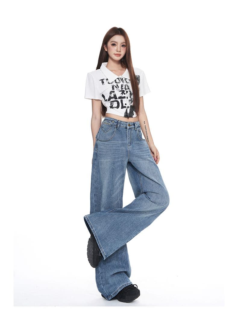 아메리칸 레트로 파리 버클 디자인 대나무 마디 곡물 청바지 여성 여름 새로운 루즈핏 슬림해 보이는 다용도 스트레이트 긴 바지 상세 이미지 12