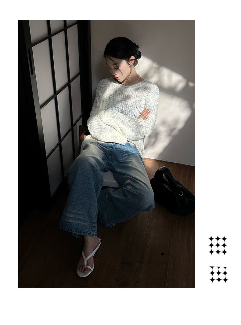 주름 레트로 마 오래된 워싱 청바지 여성 루즈핏 슬림해 보이는 스트레이트 팬츠 바닥 청소 바지 롱 바지 상세 이미지 8