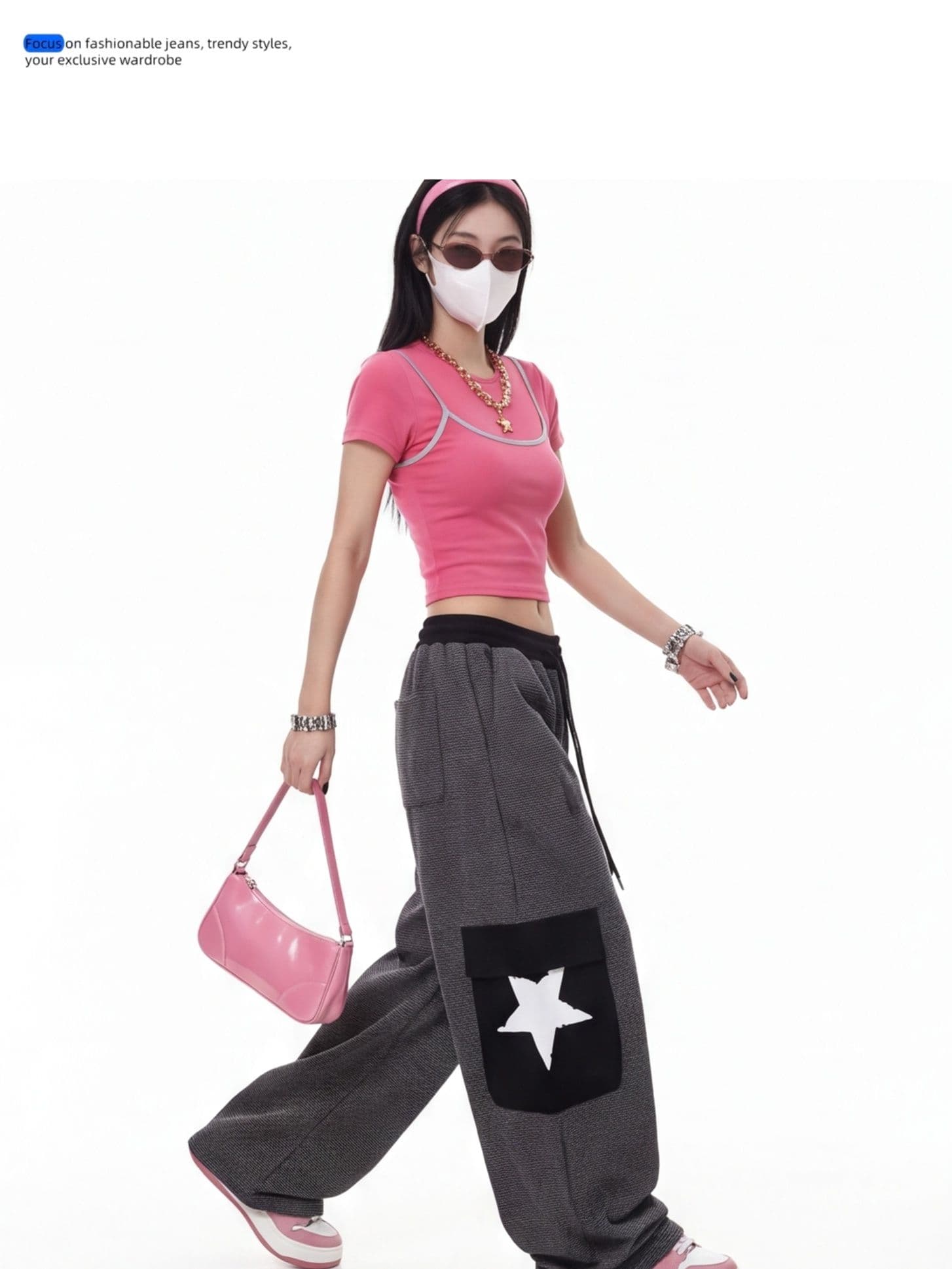 느긋한 바람 스트라이프 와이드 레깅스 바지 스트리트 댄스 가을 의상 새로운 허리밴드 펌프 로프 슬림해 보이는 루즈핏 캐주얼 롱 바지 트렌디 상세 이미지 30
