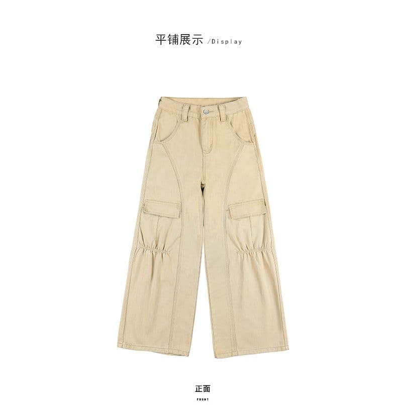 군용 녹색 순면 Chic 펌프 Pleat 자르기 센스 청바지 여성 2026 년 이른 가을 새로운 다용도 캐주얼 워크웨어 팬츠 상세 이미지 27