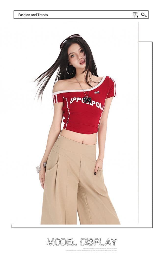 느긋한 바람 디자인 카키 색 캐주얼 바지 여성 이른 가을 하이웨이스트 루즈핏 와이드 레그 팬츠 바닥 청소 긴 바지 상세 이미지 15