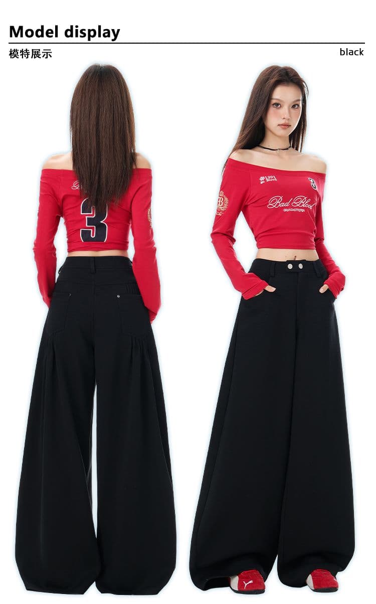 도시 운동 바람 주름 주머니 디자인 센스 캐주얼 바지 여성 가을 새로운 한 부서 넓은 다리 다용도 도루 센스 웨이 바지 상세 이미지 8