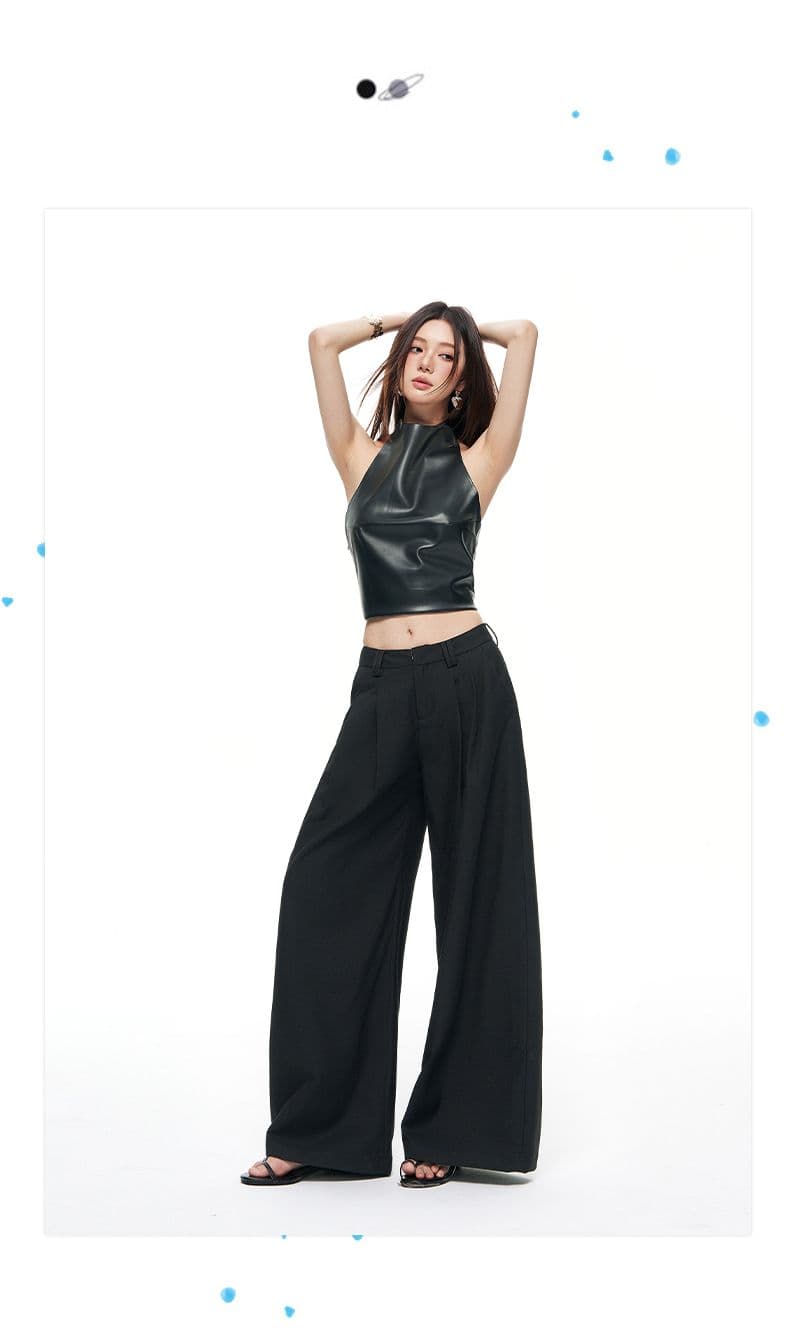 26 년 가을 겨울철 새로운 아메리칸 레트로 정장 루즈핏 느긋한 도루 센스 핫걸 캐주얼 바지 여성 상세 이미지 2