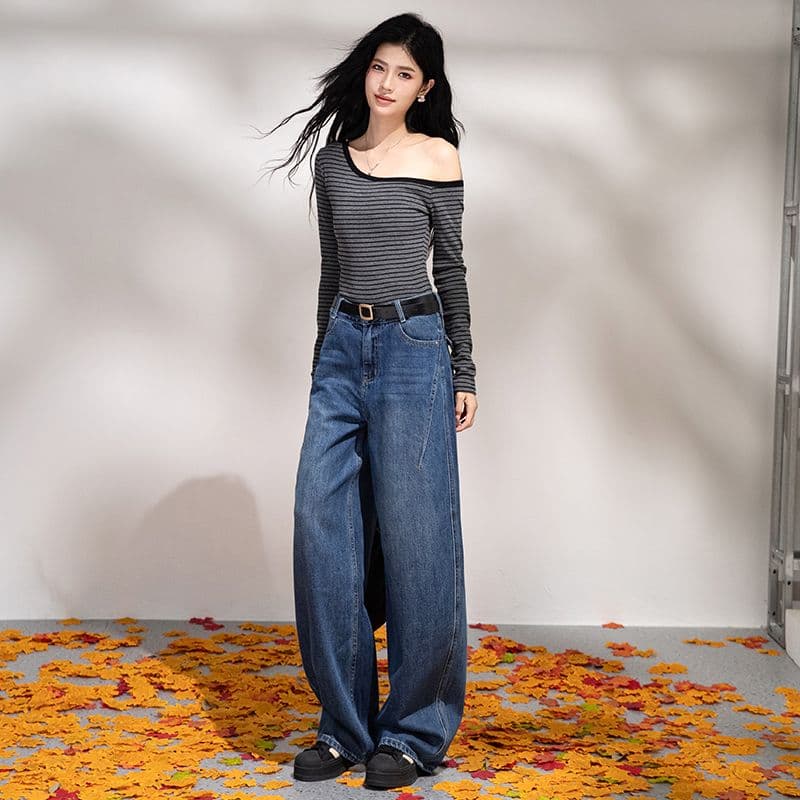 폭발 모통이 칼 바지 ykk 레트로 블루 모통이 칼 바지 슈퍼 잘 생긴 높은 품질 긴 바지 그리고 더하기 길다 xs-xl 이미지 6