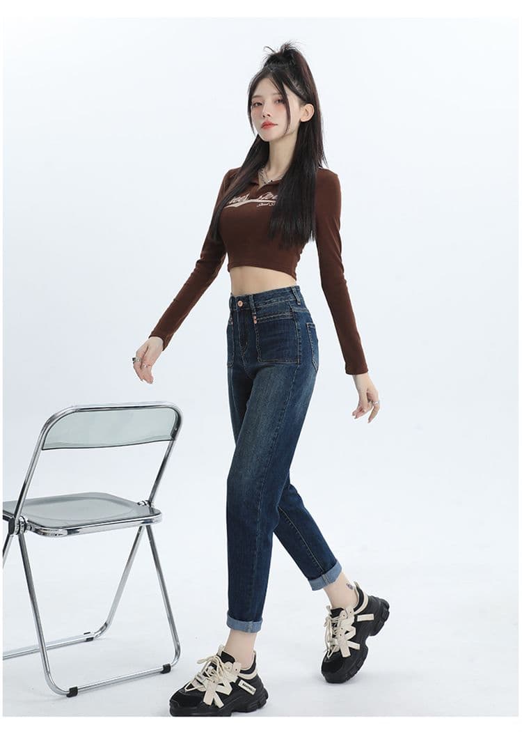 2026 조기 가을 새로운 캐주얼 하이웨이스트 하렘 바지 9 포인트 여성 편안함 다용도 표지 고기 슬림해 보이는 무 바지 상세 이미지 18