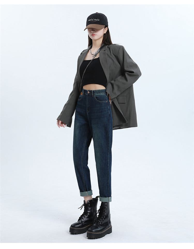 2026 조기 가을 작은 키 하렘 바지 여성 하이웨이스트 디스플레이 높음 슬림해 보이는 무 9부 바지 둘 색상 편안함 다용도 상세 이미지 23
