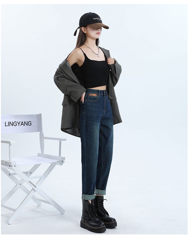 2026 조기 가을 작은 키 하렘 바지 여성 하이웨이스트 디스플레이 높음 슬림해 보이는 무 9부 바지 둘 색상 편안함 다용도 상세 이미지 32
