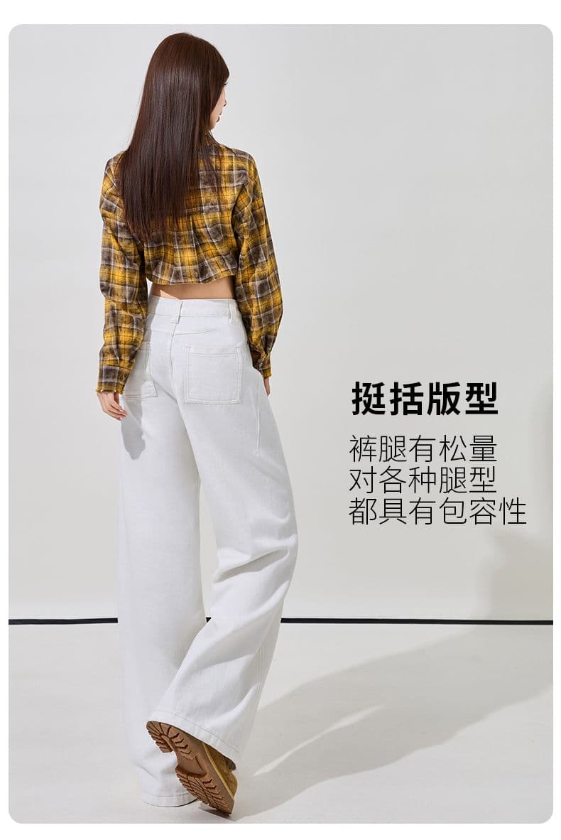 2026 새로운 슈퍼 화재 아메리칸 레트로 넓은 다리 청바지 여성 루즈핏 표지 고기 핫걸 바닥 청소 바지 상세 이미지 9
