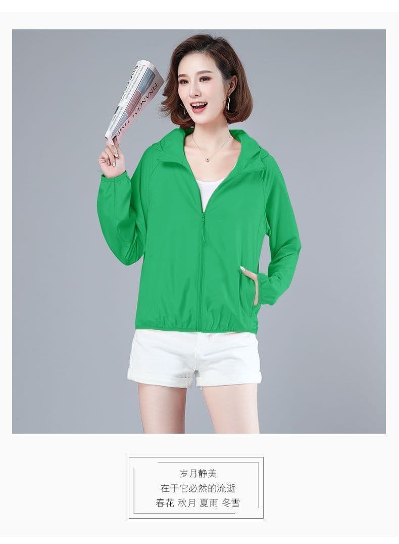 자외선 차단 의류 여성 외출용 여름 얇은 스타일 국방 자외선 자외선 차단 복 루즈핏 빅 사이즈 캐주얼 통기성 쇼트 스타일 여성 코트 상세 이미지 14