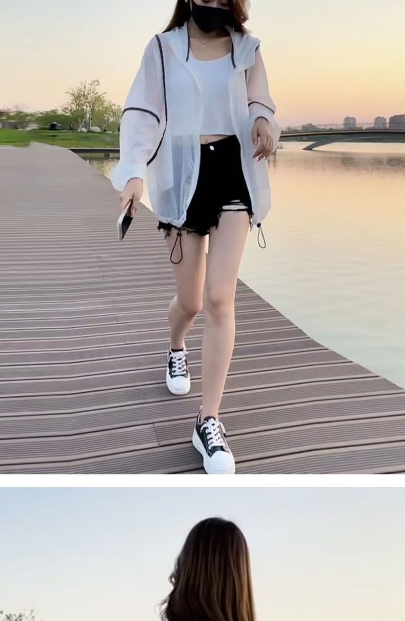 자외선 차단 외투 여성 2026 여름 새로운 다용도 국방 자외선 통기성 자외선 차단 복 야외 얇은 스타일 긴팔 상세 이미지 19