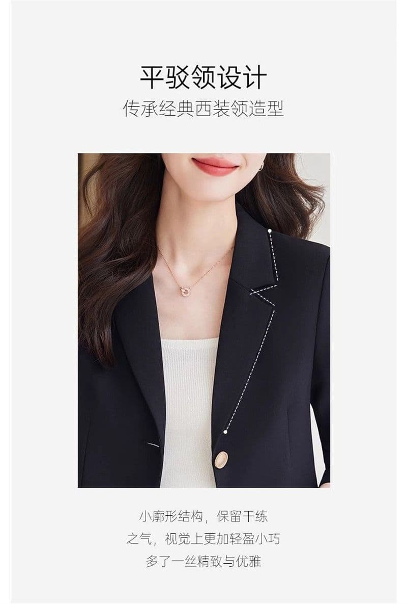 작은 키 쇼트 스타일 정장 여성 코트 2026 봄 새로운 패션 품격 작은 정장 디자인 센스 작은 대중 맨위 상세 이미지 7