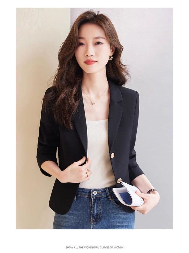 작은 키 쇼트 스타일 정장 여성 코트 2026 봄 새로운 패션 품격 작은 정장 디자인 센스 작은 대중 맨위 상세 이미지 14