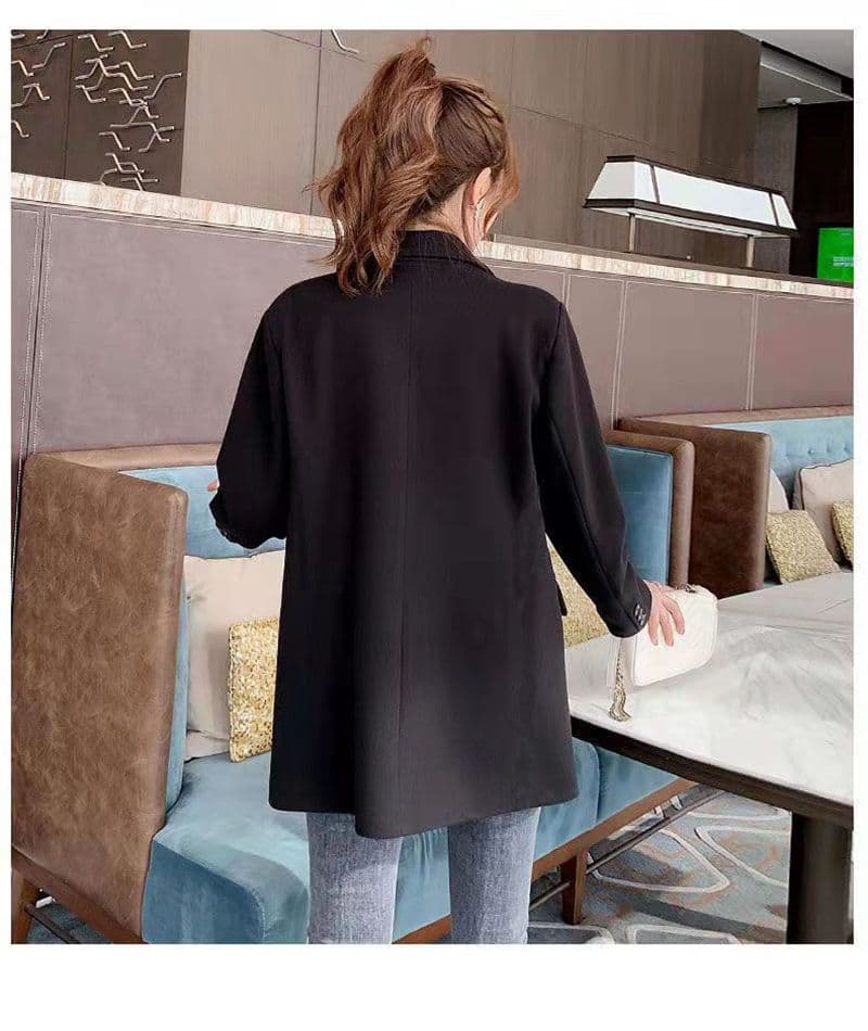 봄 가을 새로운 한국 스타일 품격 패션 다용도 디자인 센스 작은 대중 정장 브라운 작은 양복 여성 코트 상세 이미지 23