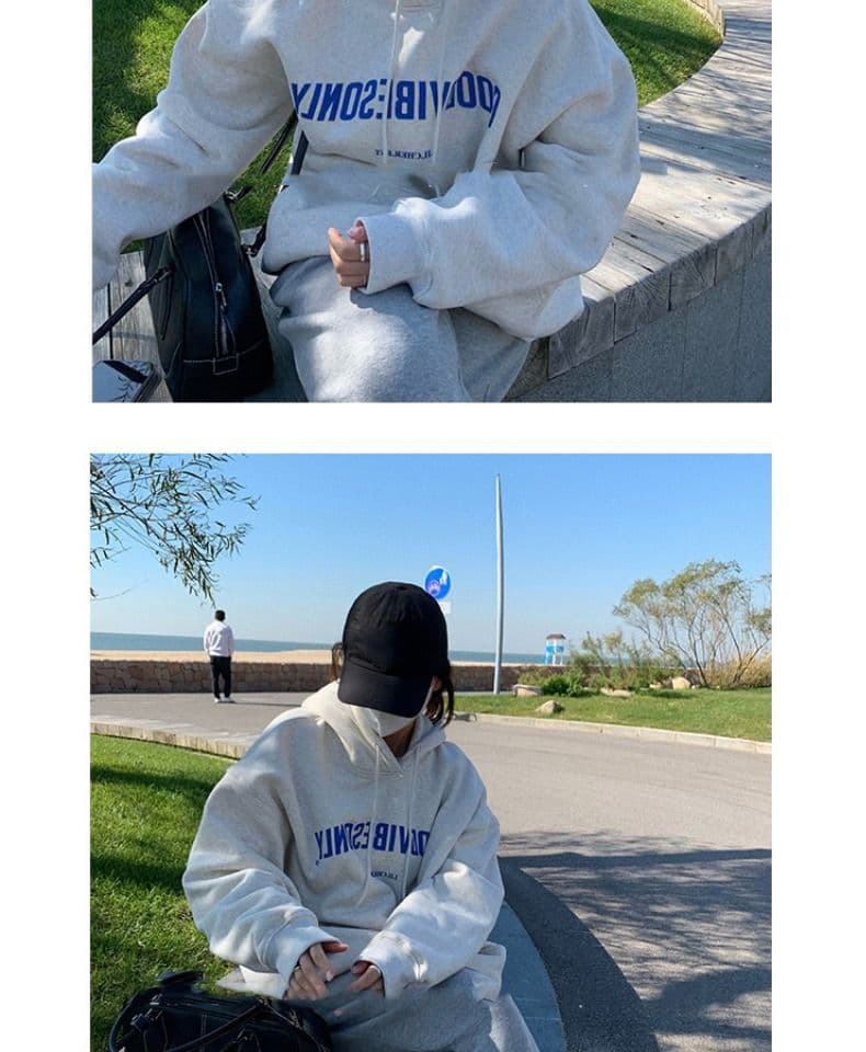 한국 스타일 면 소재 좋은 품질 작은 새로운 공개 캐주얼 커플 후드티 여성 느긋한 바람 디자인 센스 재킷 패션 다용도 상세 이미지 1