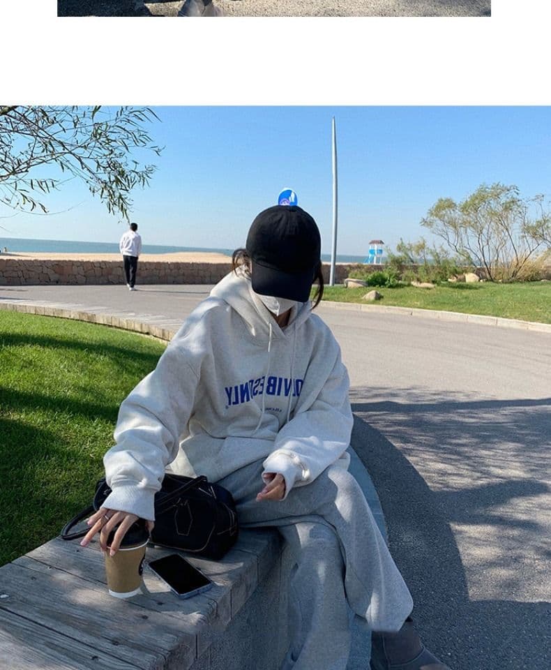 한국 스타일 면 소재 좋은 품질 작은 새로운 공개 캐주얼 커플 후드티 여성 느긋한 바람 디자인 센스 재킷 패션 다용도 상세 이미지 3