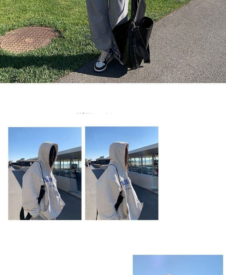 한국 스타일 면 소재 좋은 품질 작은 새로운 공개 캐주얼 커플 후드티 여성 느긋한 바람 디자인 센스 재킷 패션 다용도 상세 이미지 7