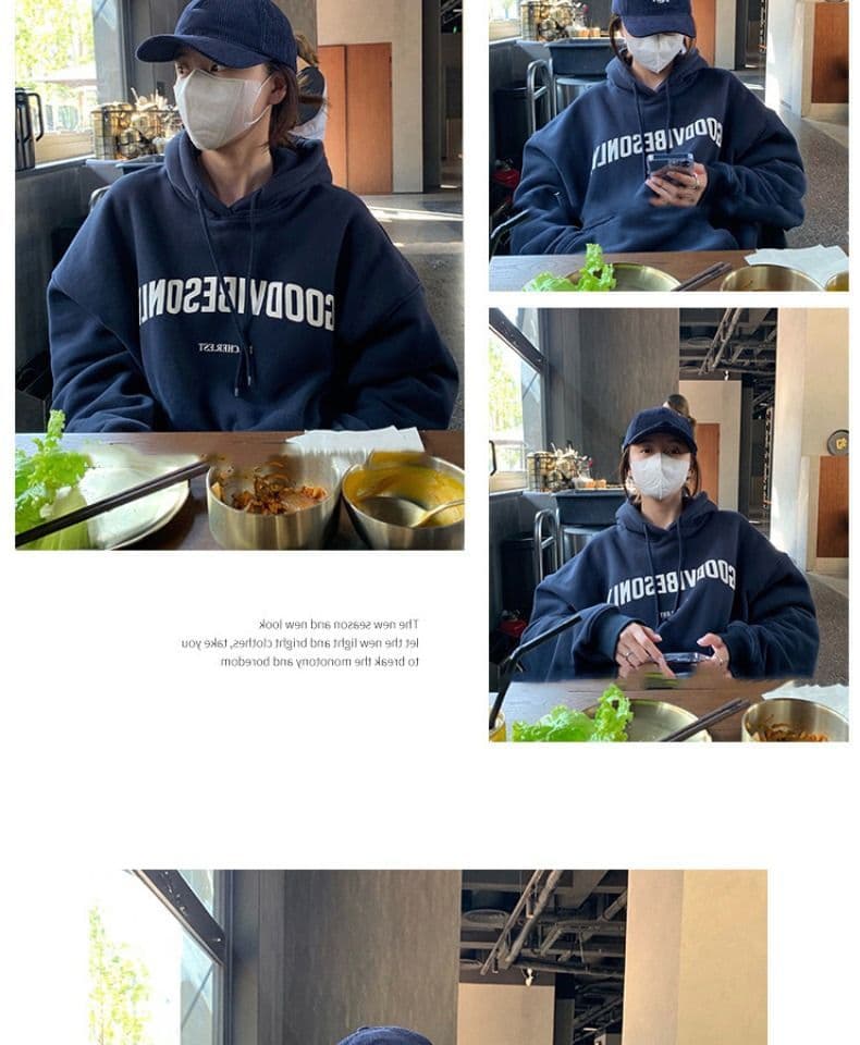 한국 스타일 면 소재 좋은 품질 작은 새로운 공개 캐주얼 커플 후드티 여성 느긋한 바람 디자인 센스 재킷 패션 다용도 상세 이미지 8
