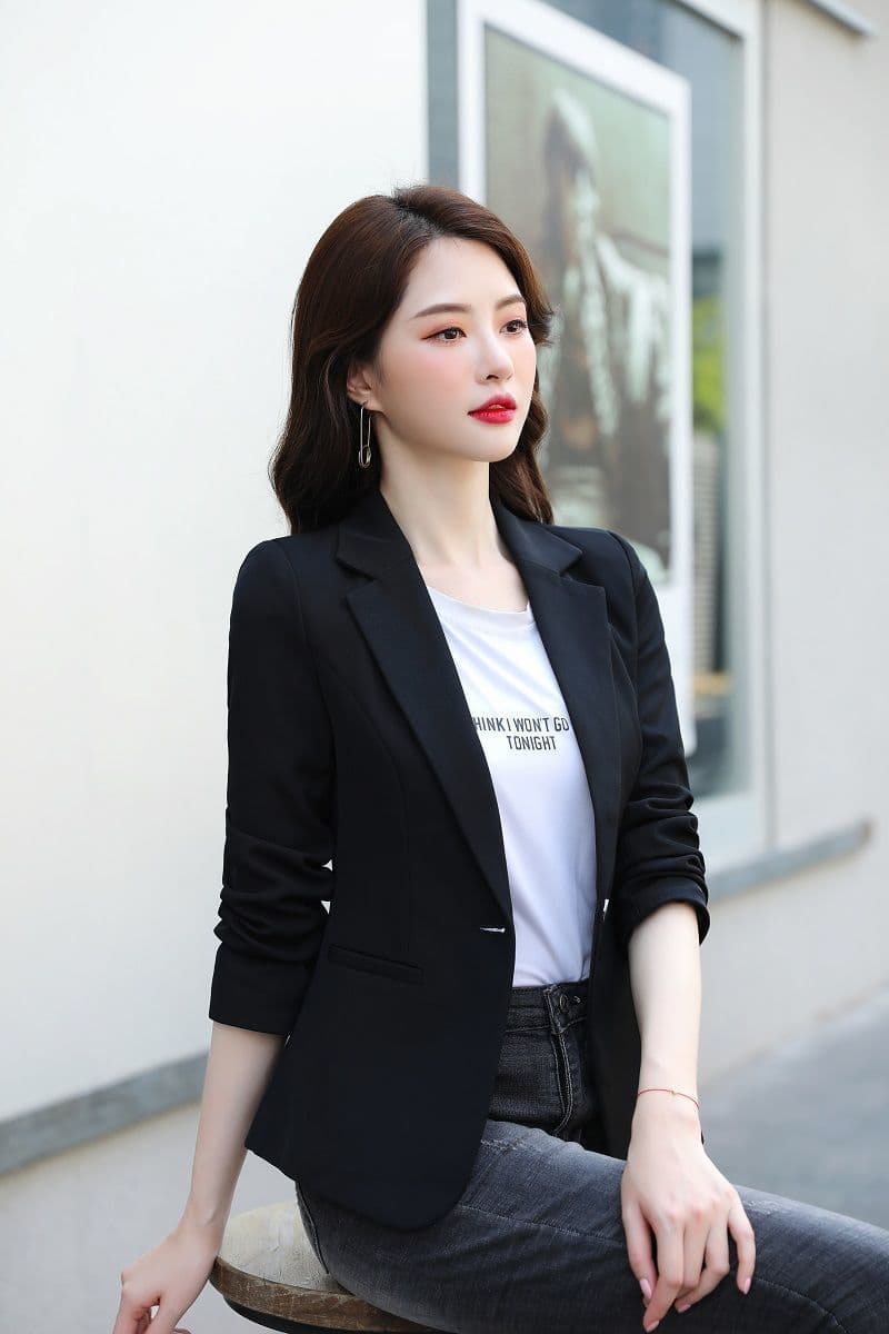 작은 양복 여성 코트 봄 가을 여름 섹션 한국 스타일 몸매 가꾸기 품격 쇼트 스타일 정장 맨위 캐주얼 트렌디 상세 이미지 10