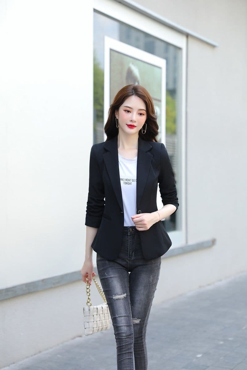 작은 양복 여성 코트 봄 가을 여름 섹션 한국 스타일 몸매 가꾸기 품격 쇼트 스타일 정장 맨위 캐주얼 트렌디 상세 이미지 14