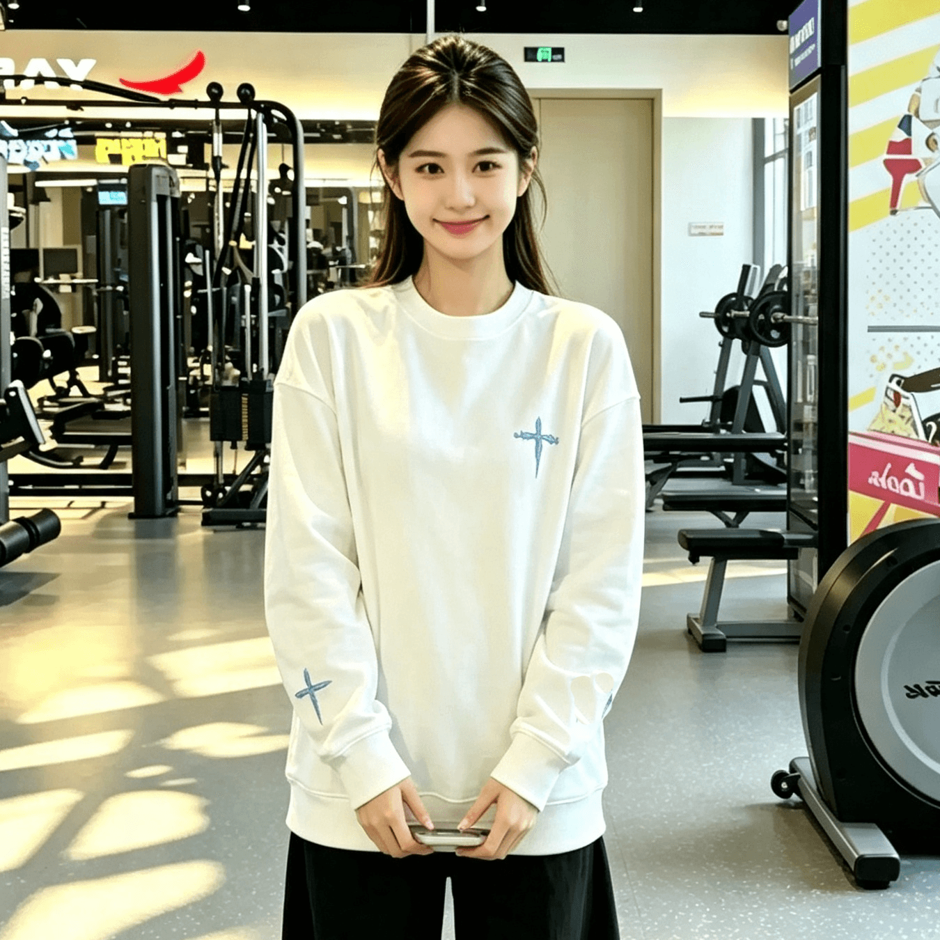 한국 스타일 빅 사이즈 패션 라운드 넥 긴팔 텍스트 알파벳 프린트 없음 모자 후드티 이른 가을 조수 브랜드 루즈핏 고급 센스 맨위 상세 이미지 10