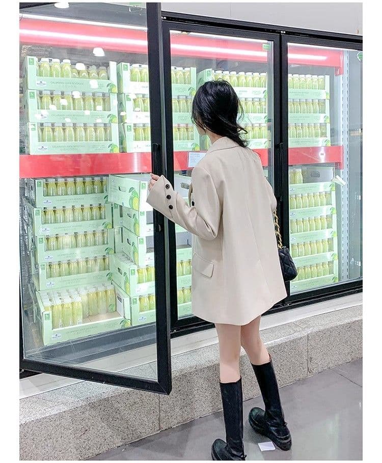 한국 스타일 정장 여성 코트 작은 키 가을 새로운 고급 센스 튀김 거리 캐주얼 하트 막대기 표준 정장 상세 이미지 16