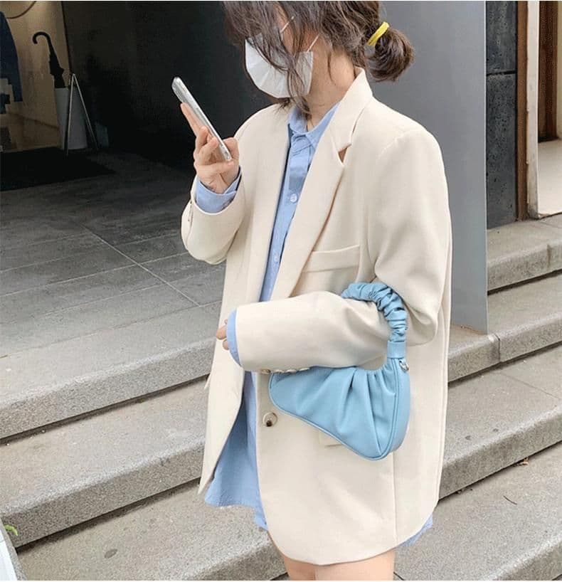 한국 스타일 정장 여성 코트 작은 키 2026 새로운 가을 캐주얼 고급 센스 튀김 거리 작은 정장 상세 이미지 7
