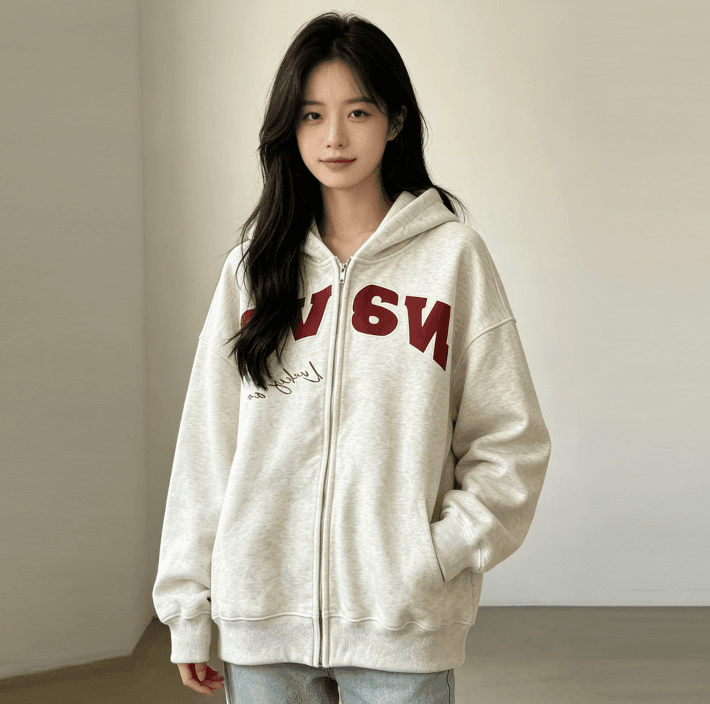 아메리칸 레트로 후드티 여성 코트 이른 가을 2026 새로운 폭발 후드 오픈 가디건 작은 키 여성 겨울 맨위 이미지 3
