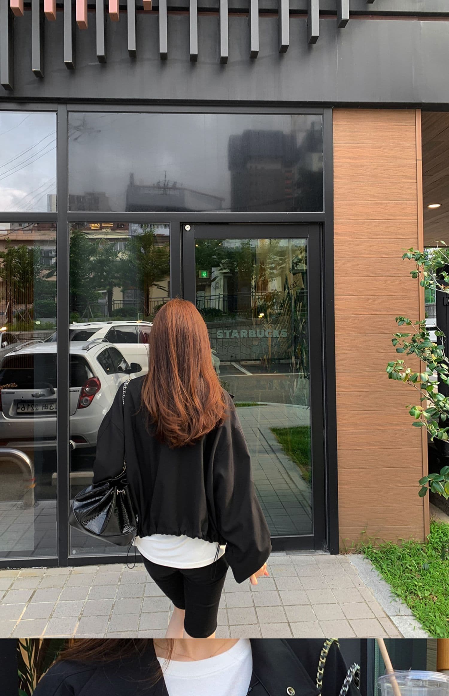 새로운 봄 가을 얇은 스타일 단색 쇼트 스타일 여성 코트 품격 느긋한 바람 루즈핏 캐주얼 스탠드 칼라 재킷 맨위 상세 이미지 12