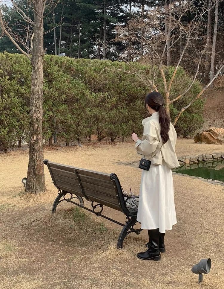 한국 chic 봄 가을 레트로 잘 생긴 폴로 칼라 지퍼 디자인 루즈핏 다용도 긴팔 오토바이 서비스 맨위 재킷 상세 이미지 24
