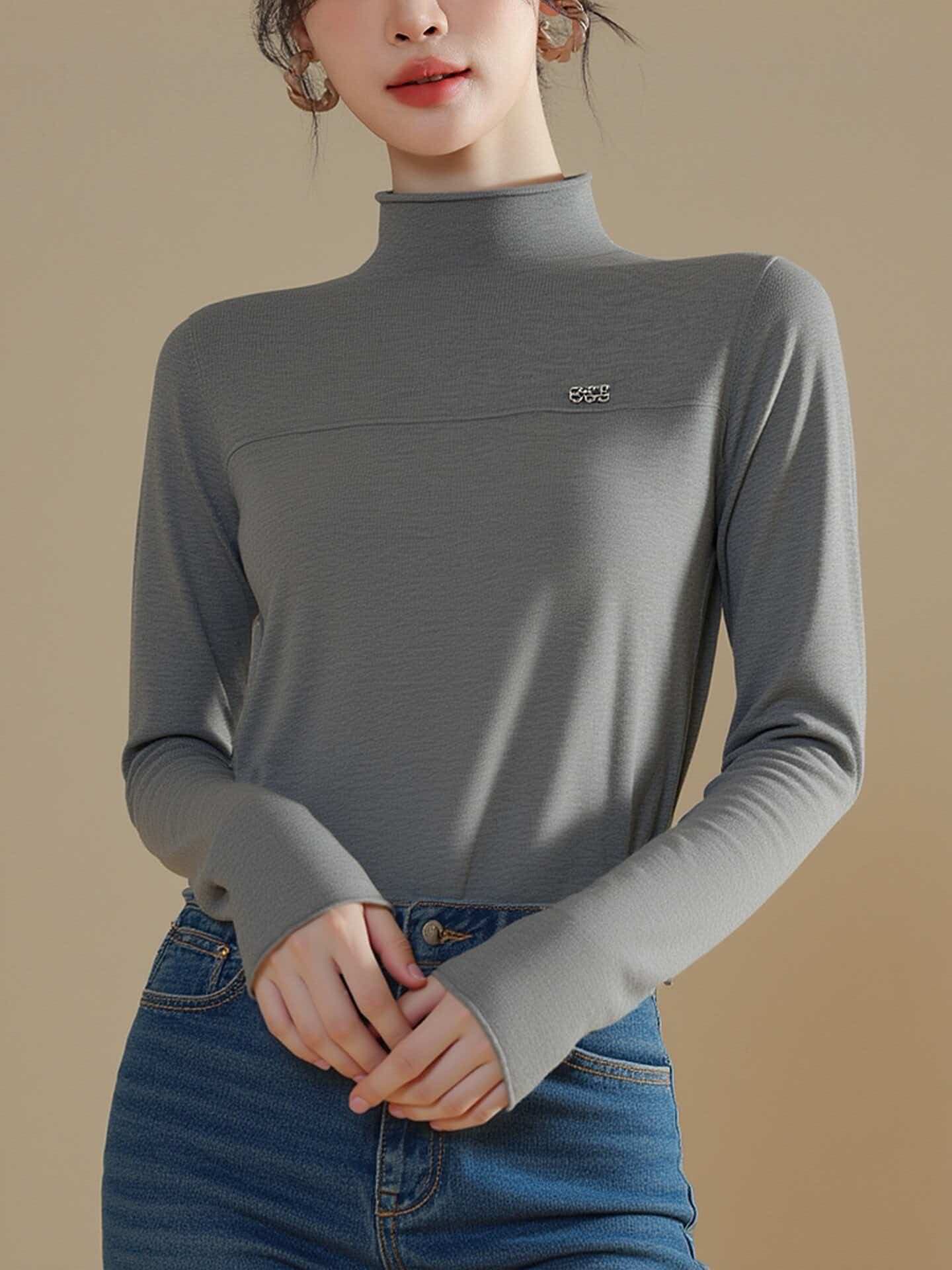 새로운 예쁜 스웨터 털 긴팔 몸매 가꾸기 단색 한국 스타일 풀오버 패션 외국 가스 터틀넥 니트 맨위 여성 상세 이미지 6
